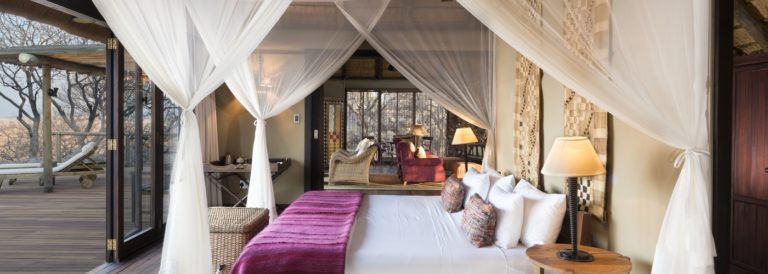 Featured Little Ongava bedroom with mosquito-netted bed