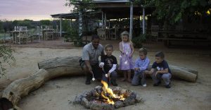 Children toasting marshmallows at Anderssons Camp