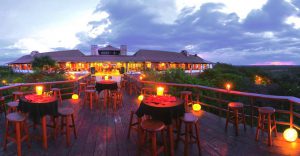 Sunset dining deck at Etosha Safari Lodge