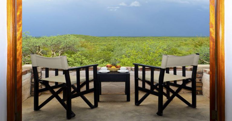 Private veranda view from southern Etosha accommodation