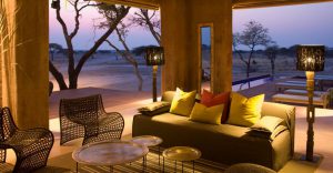 Onguma Fisher’s Pan lodge lounge with open views
