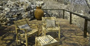 Rocky sundowner deck at Little Ongava