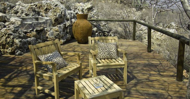 Rocky sundowner deck at Little Ongava