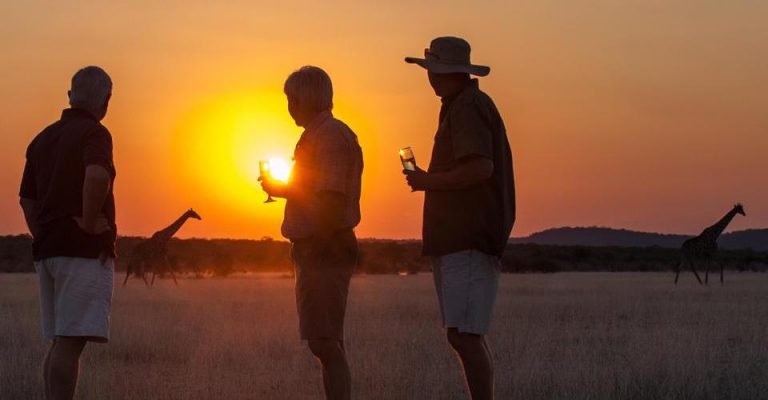 Sundowner drinks during an Ongava Lodge safari