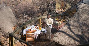 Private breakfast deck at Ongava Lodge