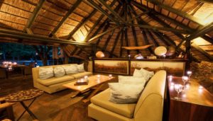 Thatched lounge at Ongava Tented Camp