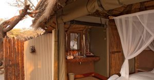 Former Tree Top outdoor shower at the Onguma Camp Kala site
