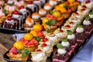 Dessert selection at Etosha Village