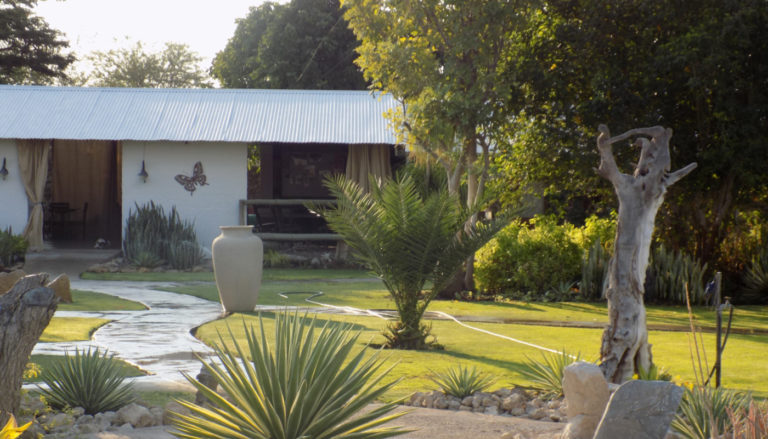 camping near Anderson Gate – landscaped guesthouse garden