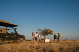 Sundowner stop during a Little Ongava safari activity