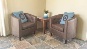 Etosha lodge near Anderson Gate – private room seating area