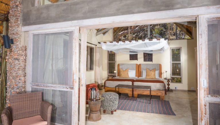 Twin chalet room at the lodge near Etosha