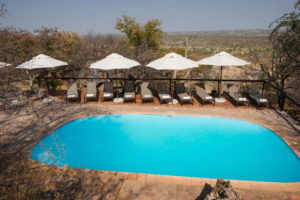 Swimming pool overlooking the reserve at Ongava Lodge