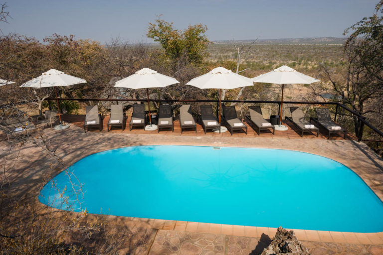Swimming pool overlooking the reserve at Ongava Lodge