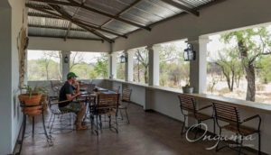 Covered restaurant terrace at Onguma Campsites