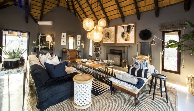 Spacious lounge inside Villa Mushara near Etosha