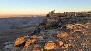 Golden evening light on the Fish River Canyon rim
