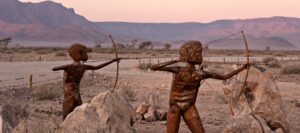 Desert Quiver Camp – sculptures overlooking the desert
