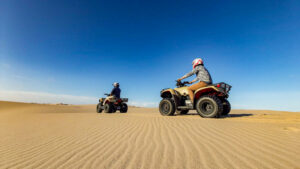 Shipwreck Lodge cabins – guided quad-bike excursion over the dunes