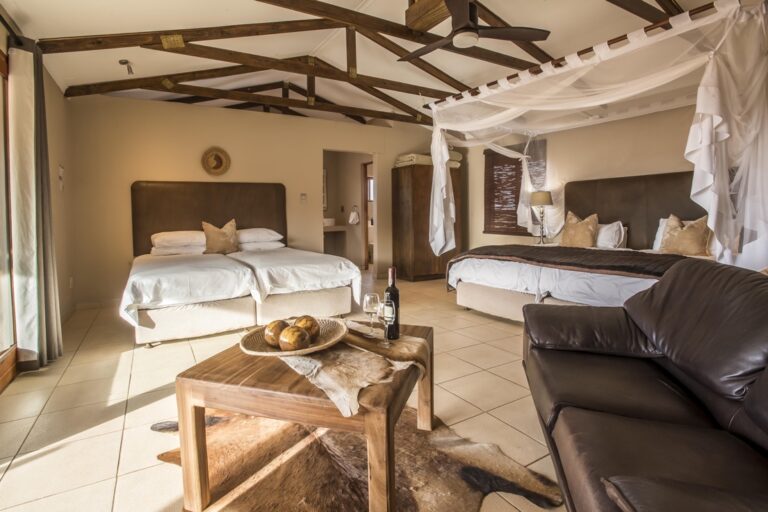 Kalahari Desert accommodation – family chalet with extra bed