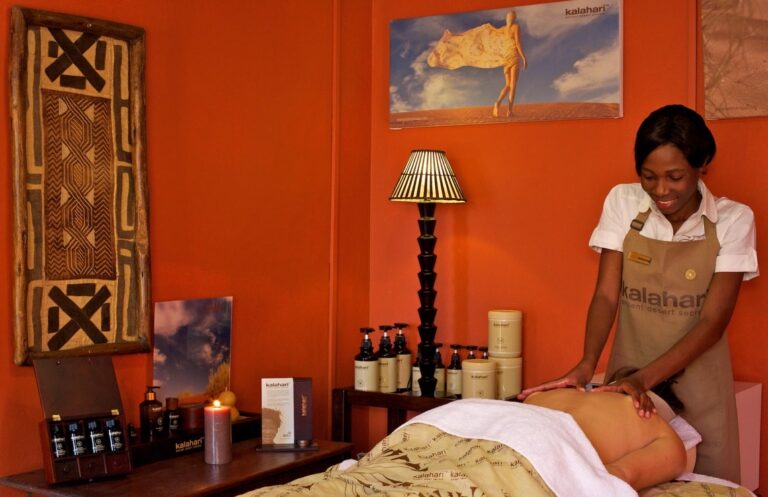 Kalahari Desert accommodation – wellness treatment room