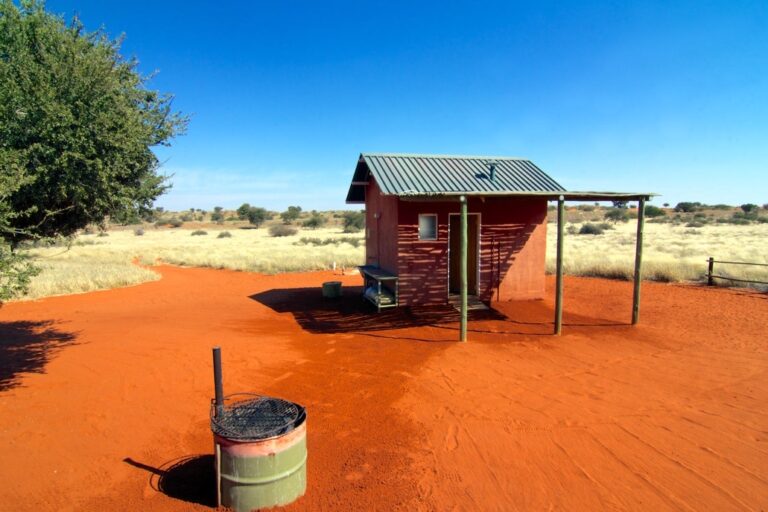 Bagatelle Kalahari Game Ranch – private campsite and barbecue