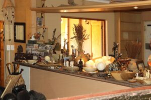 Kalahari lodge near Mariental – curio display at reception