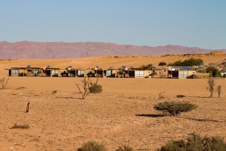 Namib Desert camp – desert camp beneath mountain ridges