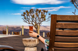 southern Namibia lodge – sundowner drink overlooking the canyon