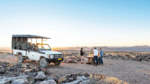 southern Namibia lodge – open safari vehicle on canyon excursion