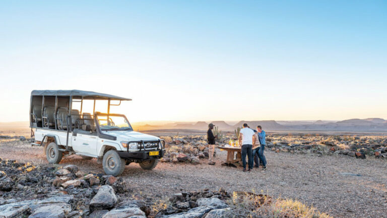 southern Namibia lodge – open safari vehicle on canyon excursion