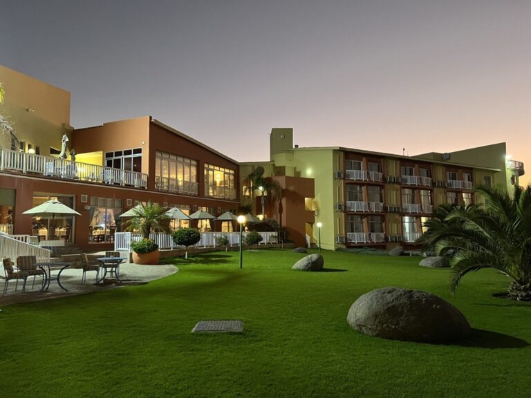 Lüderitz Nest Hotel – seafront hotel at evening