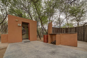 Okonjati Game Reserve lodge – private campsite ablution and washing area