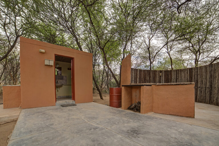 Okonjati Game Reserve lodge – private campsite ablution and washing area