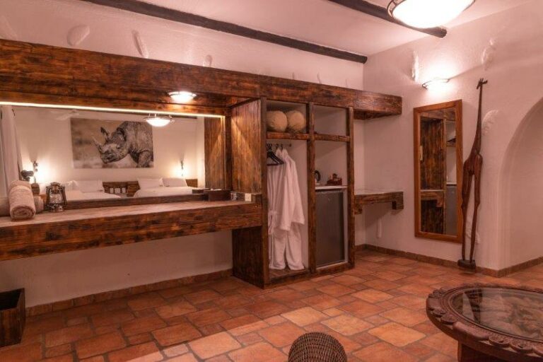 Mount Etjo Safari Lodge – suite lounge and open dressing area