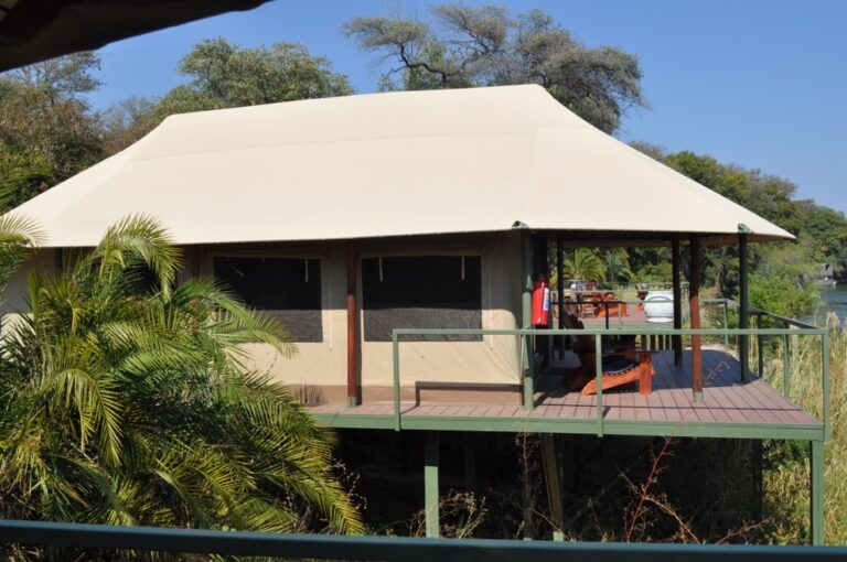 Divundu river lodge – raised tented chalet with private deck