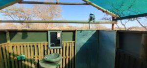 Spitzkoppe Tented Camp – open-air bathroom with twin basins
