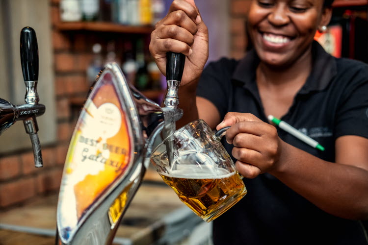 UrbanCamp Windhoek – local draught beer at the bar