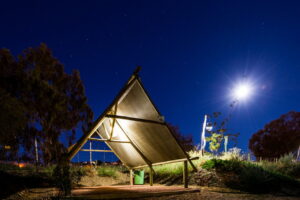 UrbanCamp Windhoek – A-frame tent beneath the moon