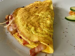 Swakopmund beachfront guesthouse – freshly prepared omelette