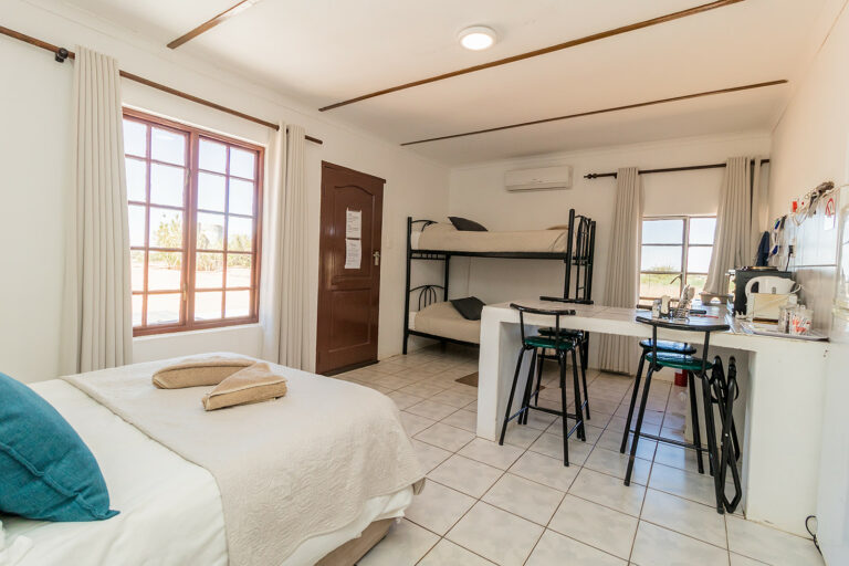 southern Namibia guest farm – open-plan self-catering room and kitchen