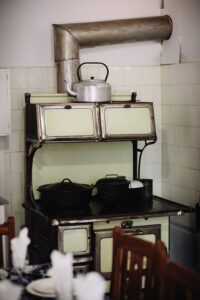 Grünau accommodation – historic cast-iron kitchen stove