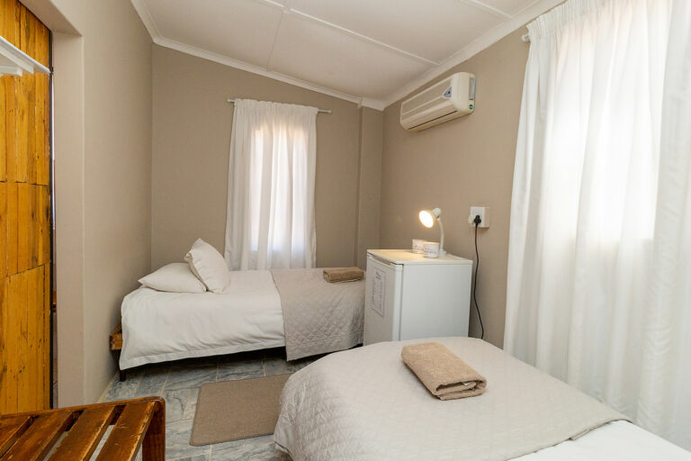 southern Namibia guest farm – air-conditioned twin bedroom