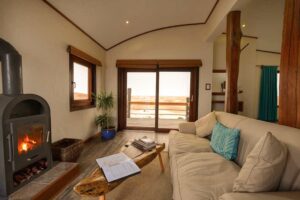 Desert Breeze accommodation – fireside bungalow lounge