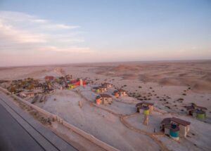 Desert Breeze accommodation – aerial Swakop River view