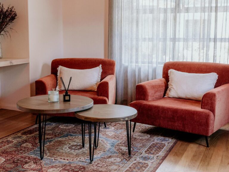 The Fritz Collection – red-chair sitting area