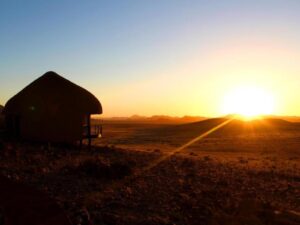 Desert Hills Lodge – chalet at sunset
