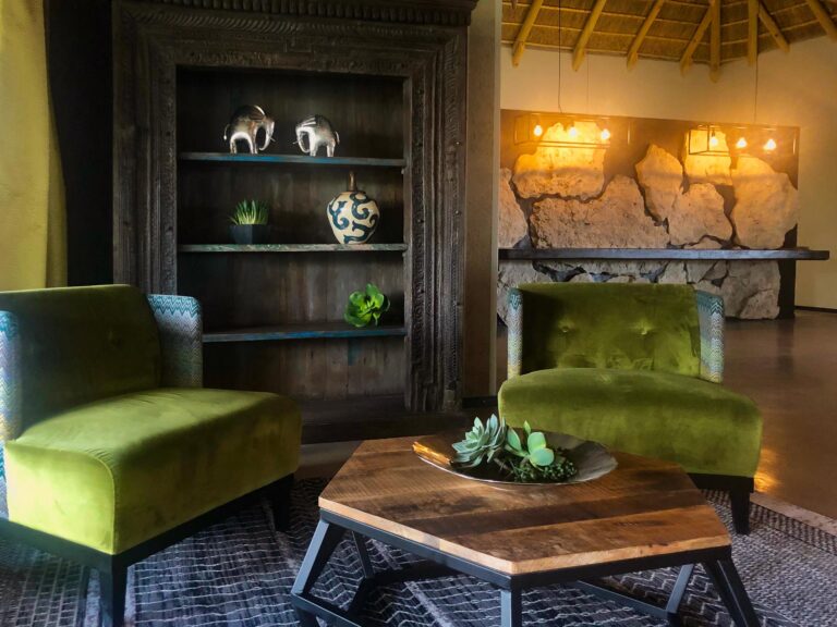 Etosha Oberland Lodge – fireside lounge chairs