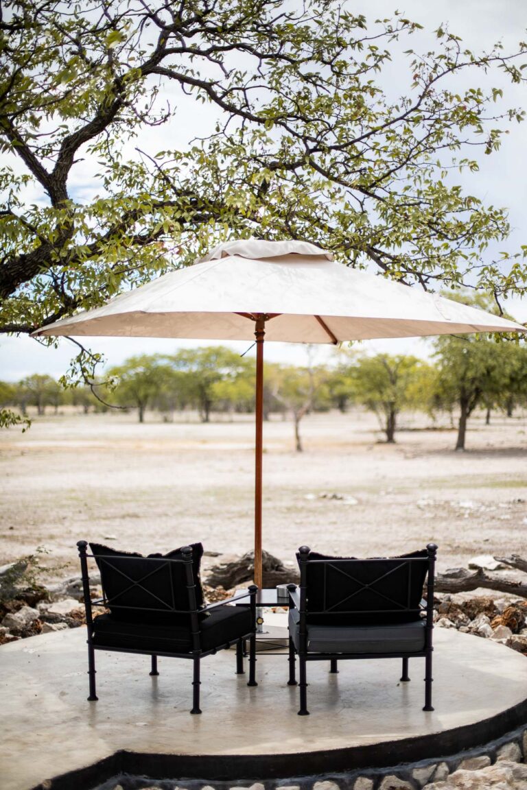 Etosha Oberland Lodge – waterhole seating