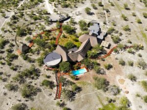 Etosha Oberland Lodge – aerial lodge view